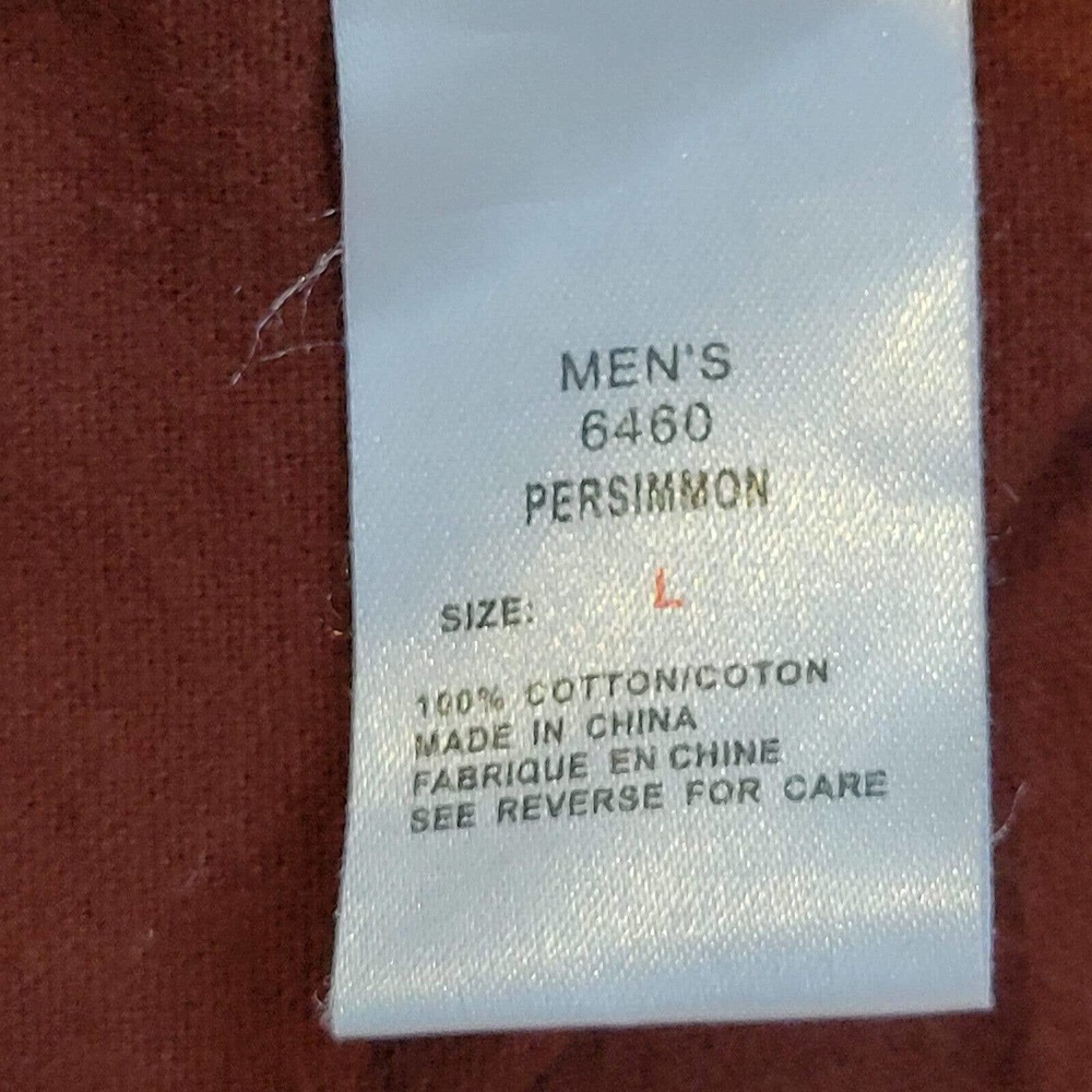 Woolrich Button Down Shirt Red Solid Cotton Long … - image 7